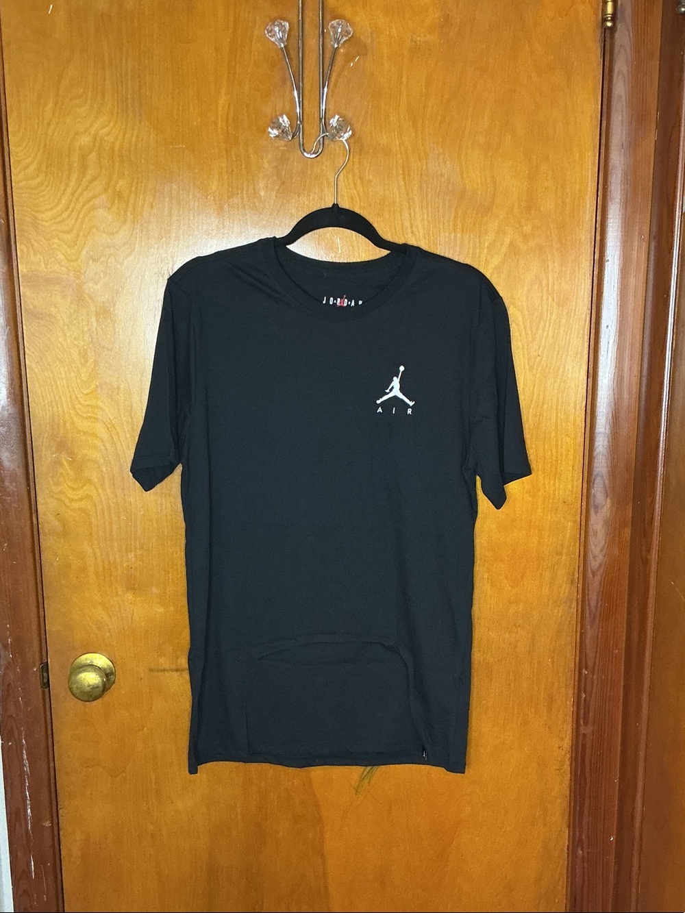 Jordan Black Short-Sleeve T-Shirt with White Jumpman Logo